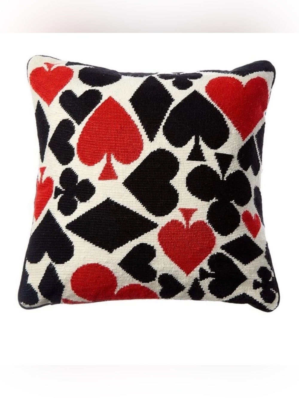 Jonathan Adler NWT ♥️ Us Kit Dealer’s Choice Full Deck Needlepoint Pillow